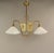 Metal French Chandelier in Brass with Opal Glass Shade, 1890s For Sale - Image 7 of 7