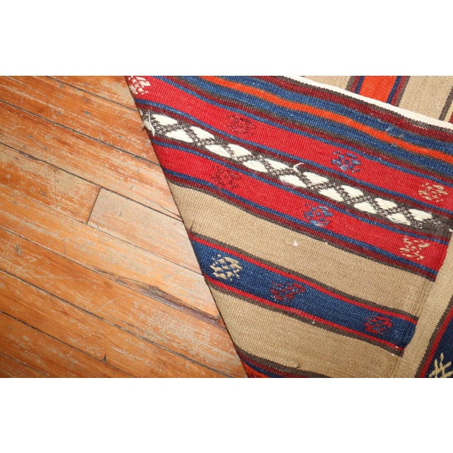 20th Century Rustic Turkish Kilim Flat-weave