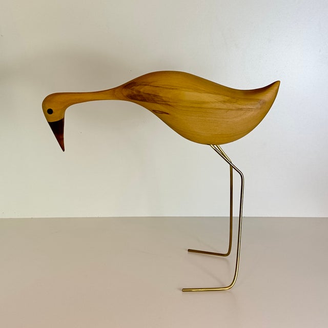 Milwerk Mid-Century Modern Handcrafted Wood Heron Sculpture, 2022 For Sale - Image 9 of 15