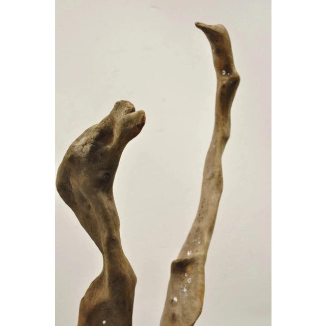 Vintage Abstract Sculpted Wood Sculptural Free Form Table Sculpture Statue For Sale - Image 4 of 12