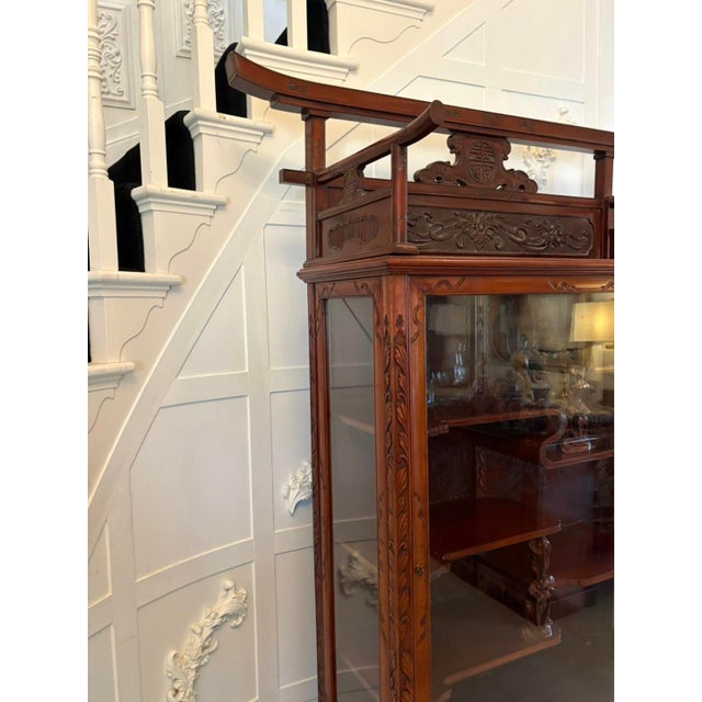 Antique Japanese Red Lacquer Hardwood Display Cabinet, 1860 For Sale - Image 18 of 18