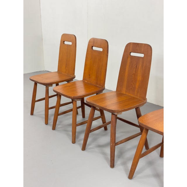 Mid-Century Brutalist Scandinavian Dining Chairs in the style of Eero Aarnio, 1960s For Sale - Image 5 of 12
