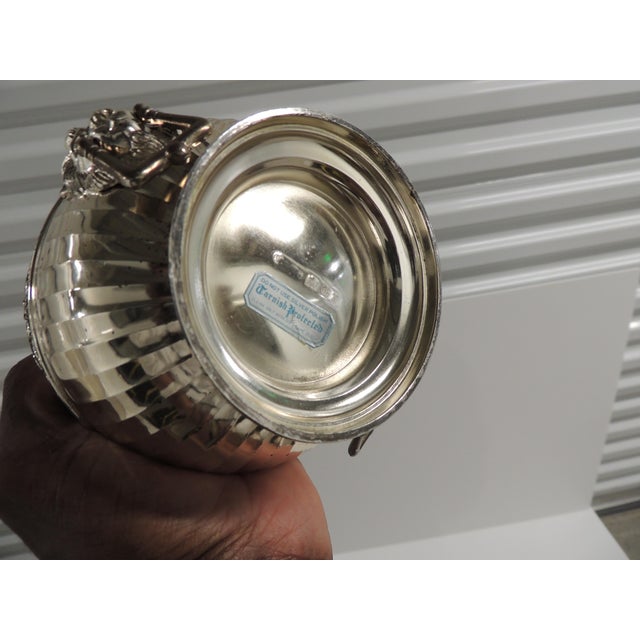 Traditional Vintage English Georgian Style Silver-Plated Footed Bowl For Sale - Image 3 of 6