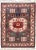 Red & Green Geometric Medallion Wool Rug - 4′10″ × 6′9″ For Sale