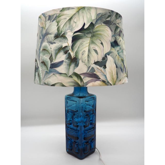 Vintage Scandinavian Blue Glass Lamp from Pukeberg, Sweden, 1970s For Sale - Image 14 of 14
