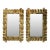 Pair of Murano Gold Shell Form Mirrors For Sale