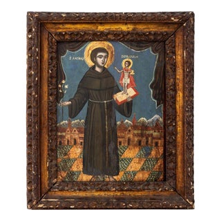 Byzantine Icon of Saint Anthony of Padua, 18th C. For Sale
