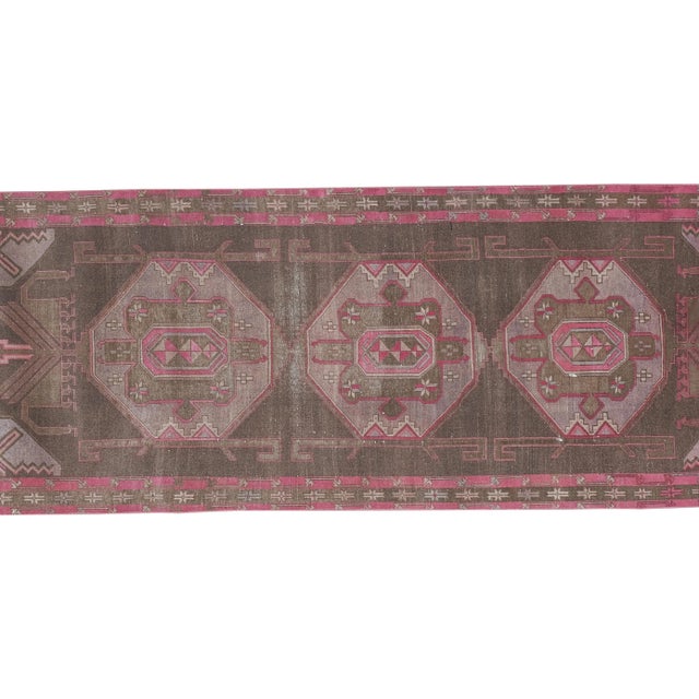 1960s 1960s Caucasian Kazak Rug 3'9" X 9'11" For Sale - Image 5 of 12