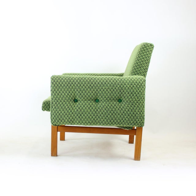 Mid-Century Modern Mid-Century Armchair in Fabric and Beech from Jitona, Czechoslovakia, 1960s For Sale - Image 3 of 13