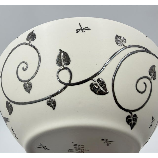 1980s Emilia Castillo Taxco, Pure Silver & Porcelain Hummingbird Serving Bowl For Sale - Image 15 of 18