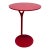 Red Powder-Coated Steel Round Side Table, Jasper Morrison Atlas Style, Sculptural Y-Fork Pedestal Base For Sale