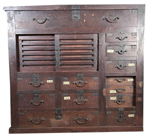 Large Store Archive Cabinet, Japan, 1890s
