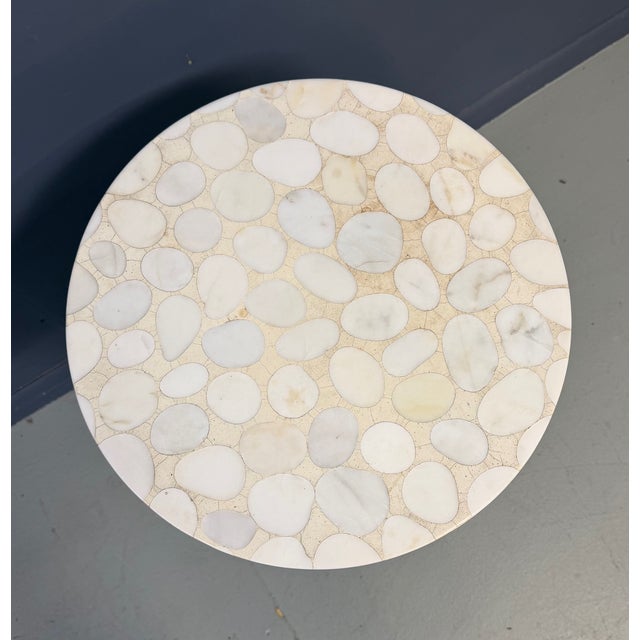 1960s 1960s Edward Wormley Model #5928 “A” Table for Dunbar, Walnut, Brass, and Terrazzo Top For Sale - Image 5 of 10