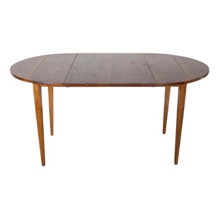 Small 19th Century French Walnut Extension Dining Table with One Leaf For Sale