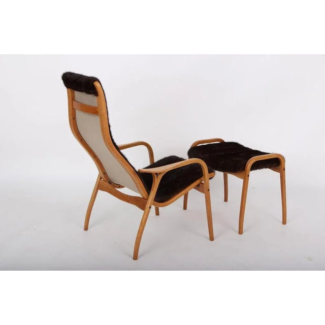 Wood Set of Lamino Chair and Stool by Yngve Ekström for Swedese For Sale - Image 7 of 10