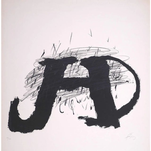 Untitled is original lithograph artwork realized by Antoni Tàpies in 1979. Hand signed on the lower right margin Numbered...