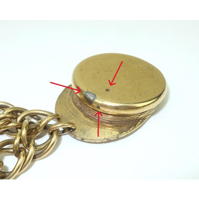 Coro Nautical Themed Gold Tone Charm Bracelet For Sale - Image 9 of 14