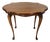 English 20th C Queen Anne Style "Turtle" Form Top Walnut Side Coffee Table For Sale