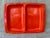 MCM Orange Enamel Divided Tray For Sale - Image 4 of 14