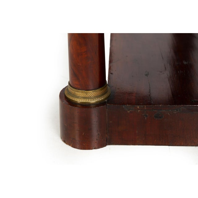 French Empire Antique Mahogany Gilt Bronze Marble Pier Table Circa 1820 For Sale - Image 15 of 18