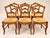 Brown Louis Philippe Chairs with Carved Backs and Rush-Seated Straw Seats, 1890s, Set of 6 For Sale - Image 8 of 8