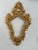 Italian wall mirror frame in molded ceramic with brilliant gilt-lustre overglaze, attributed to a Capodimonte workshop. A...