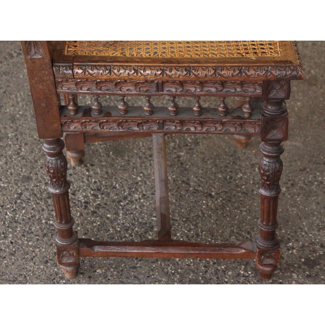 Set of 6 Antique English Renaissance Carved Wood Chairs For Sale - Image 10 of 16