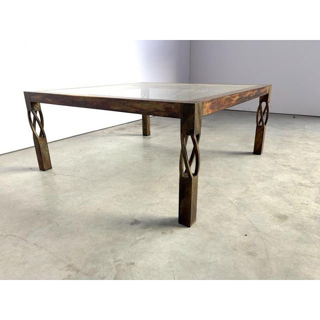 Metal Vintage Steel Coffee Table, 1980s For Sale - Image 7 of 13