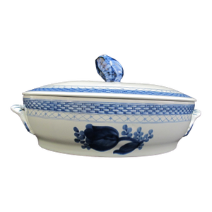 Royal Copenhagen Aluminia Faience Tranquebar Blue 921 Vegetable Tureen With Lid