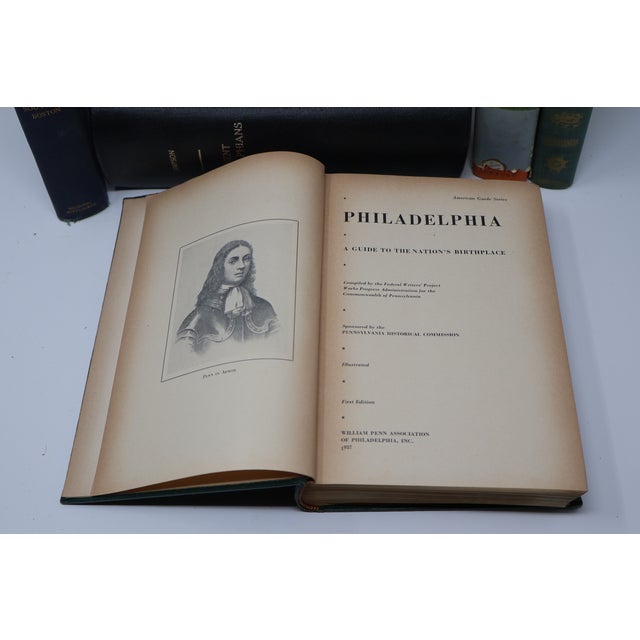 Textile Antique & Vintage Philadelphia History Library Collection With Historic Bookplates — Set of 11 For Sale - Image 7 of 18