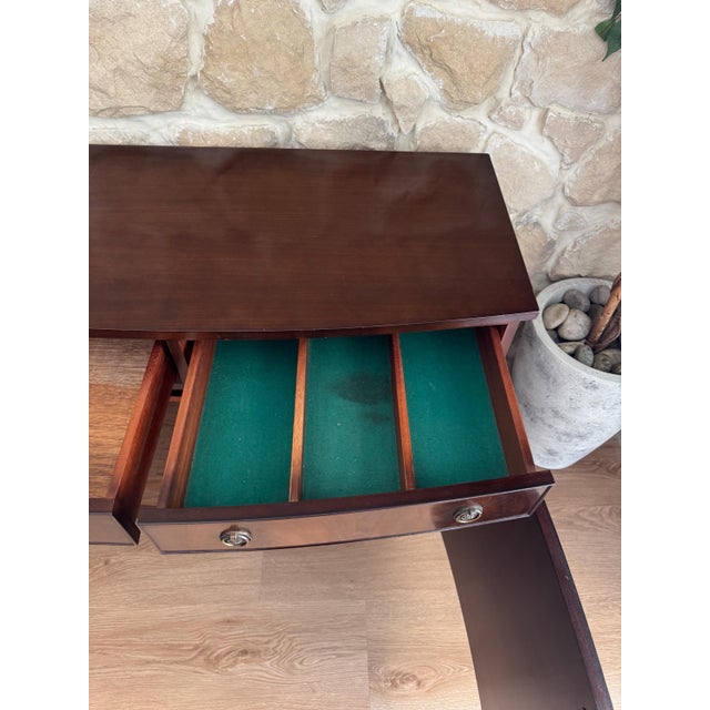 Mahogany Bow-Fronted Buffet, 1950s For Sale - Image 11 of 14