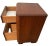 1920s Art Deco Side Table, Nightstand, Chest of Three Drawers, Walnut, Brass Pulls For Sale - Image 4 of 13