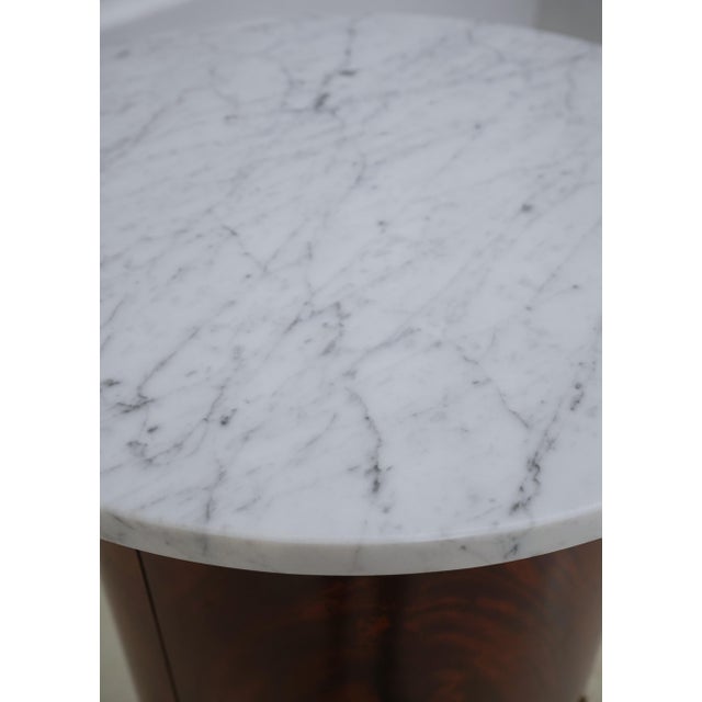 Bronze French Empire Bronze Mounted Marble Top Mahogany Pedestal For Sale - Image 8 of 12