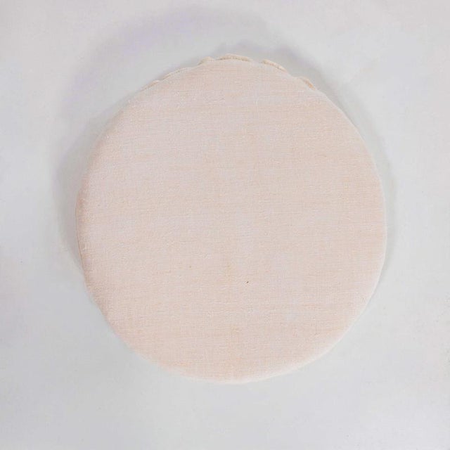 Gold Round Loose Chair Seat Cushion For Sale - Image 8 of 11