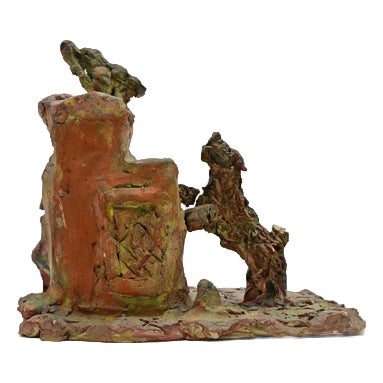 Sirio Pellegrini, Hunting Dog, 1960s, Terracotta For Sale