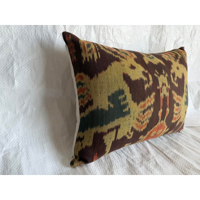 Antique Central Asian Ikat Pillow, Circa 1850 For Sale - Image 4 of 7