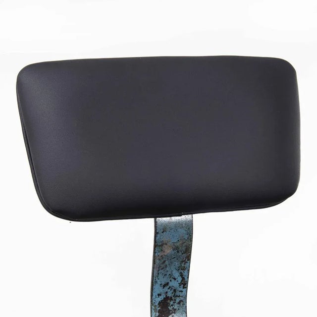 1960’s Swivelling French Industrial Chairs – Set Of Five. We bought this set outside Lyon and them re-upholstered by our...