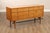 High Quality Vintage Walnut Long Chest with Assortment of Dovetailed Drawers and Cast Brass Handles