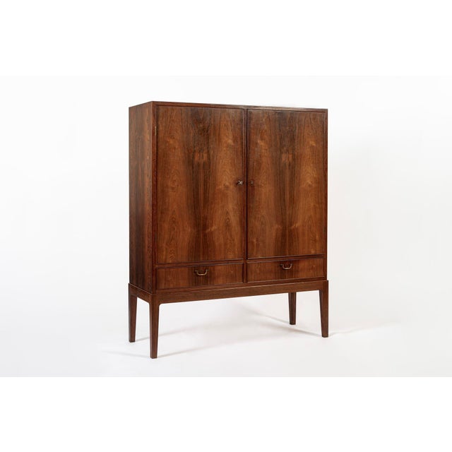 Large Mid Century Danish Modern Rosewood Cabinet 1960s For Sale - Image 11 of 11