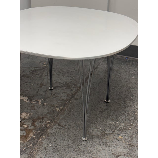 Fritz Hansen Piet Hein & Bruno Mathsson for Fritz Hansen Supercircular Dining Table For Sale - Image 4 of 12