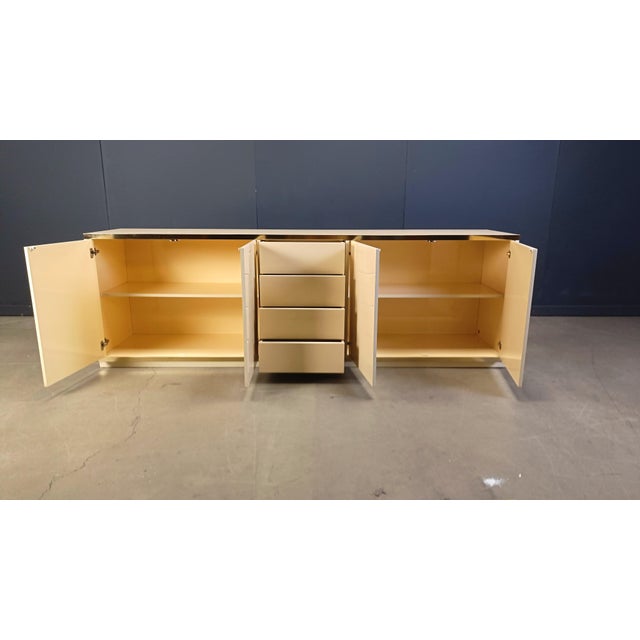 Beige Vintage Lacquered Sideboard, 1980s For Sale - Image 8 of 10