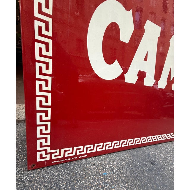 Campari Soda Sign in Enameled Metal, 1960s For Sale - Image 4 of 9