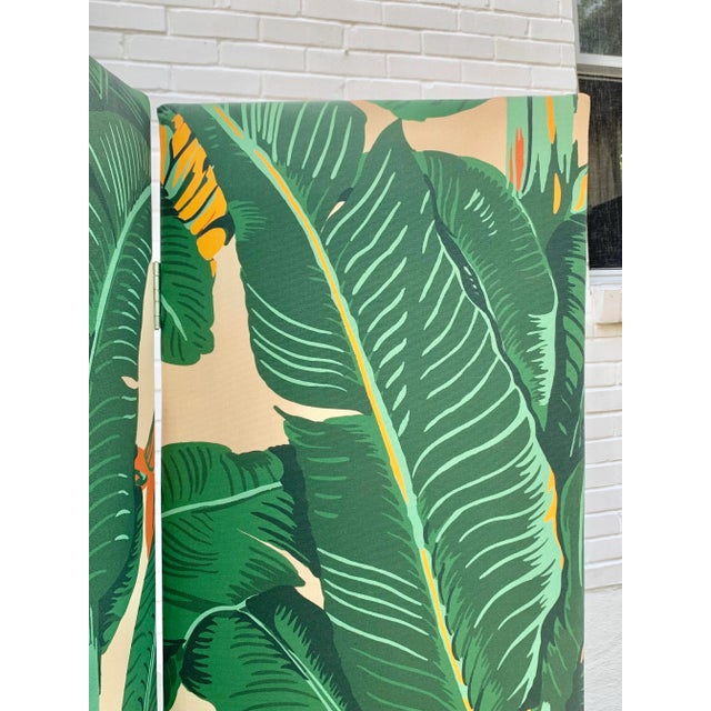 Vintage Palm Beach Regency Padded Fabric Screen For Sale In New Orleans - Image 6 of 12