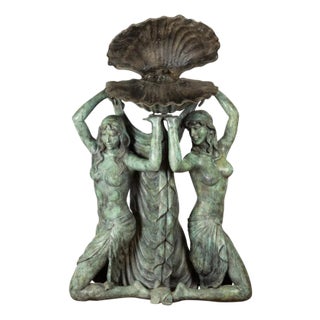 Bronze Greco Roman Inspired Three Nymph Fountain For Sale