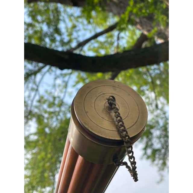 Vintage Fluted Wood and Brass Telescope For Sale - Image 13 of 18