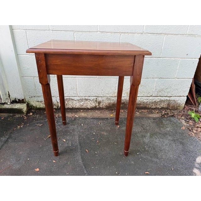 Antique Federal Style Solid Walnut Side Table. 1940s Solid wood Frame, handcrafted. turned legs Sturdy and strong...