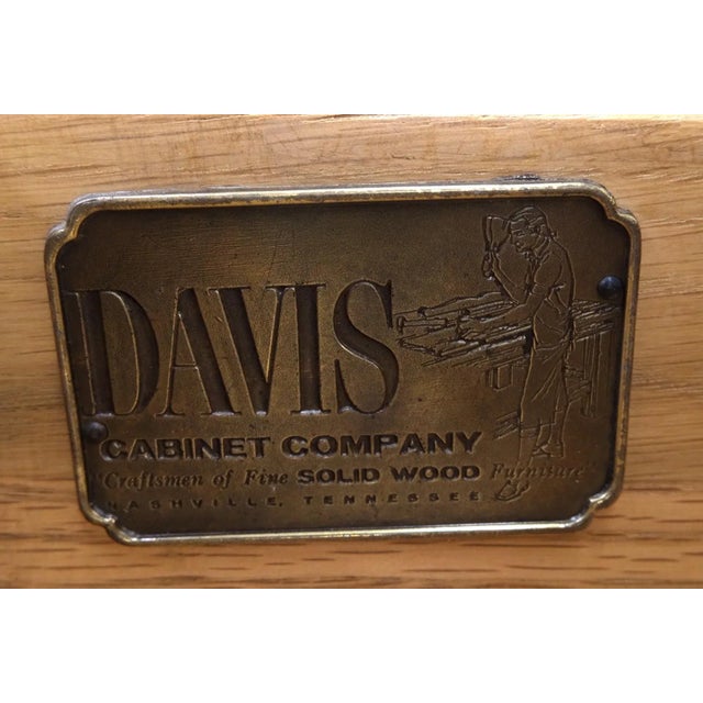 Pair Davis Mid-Century Modern Lemon Yellow Drop Pulls 3 Drawers Bachelor Chests For Sale - Image 12 of 13