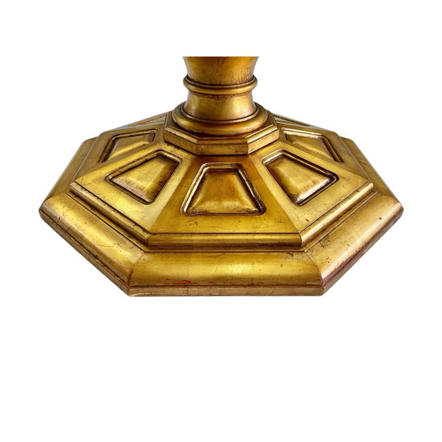 1960s Giltwood and Glass Coffee Table For Sale - Image 4 of 7