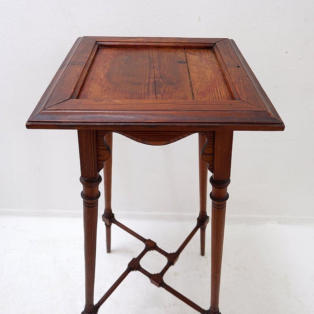 Art Nouveau Style Wooden Side Table For Sale - Image 5 of 16