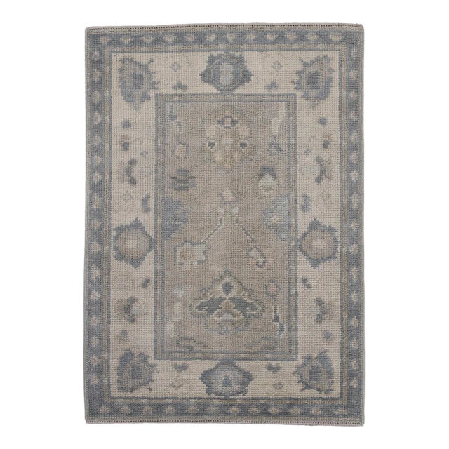 Turkish Oushak Rug 2'3" x 3'2" For Sale
